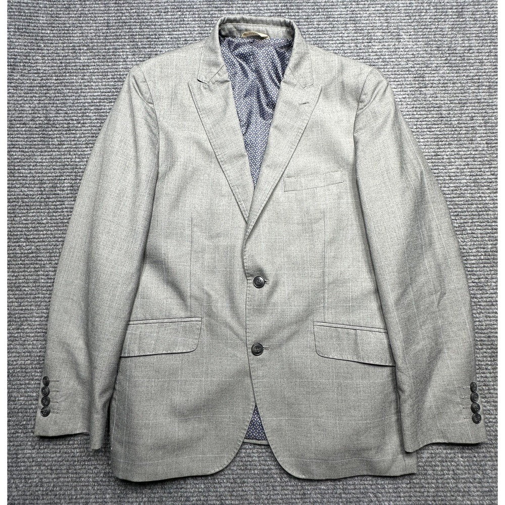 Haggar Blazer Mens 42R‎ Gray Check 2 Button Sport Coat Jacket 1926 Originals